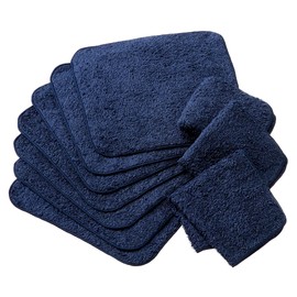 Hotel Handkerchief, Set of 10, Handkerchief Towel, Made in Japan, Senshu Towel (Approx. 7.9 x 7.9 inches (20 x 20 cm), Classic Blue