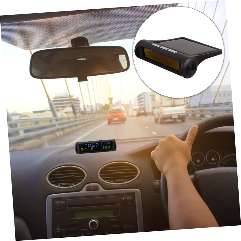 Mikinona Clock Car Auto Calendar Display Thermometer Auto Digital Watch