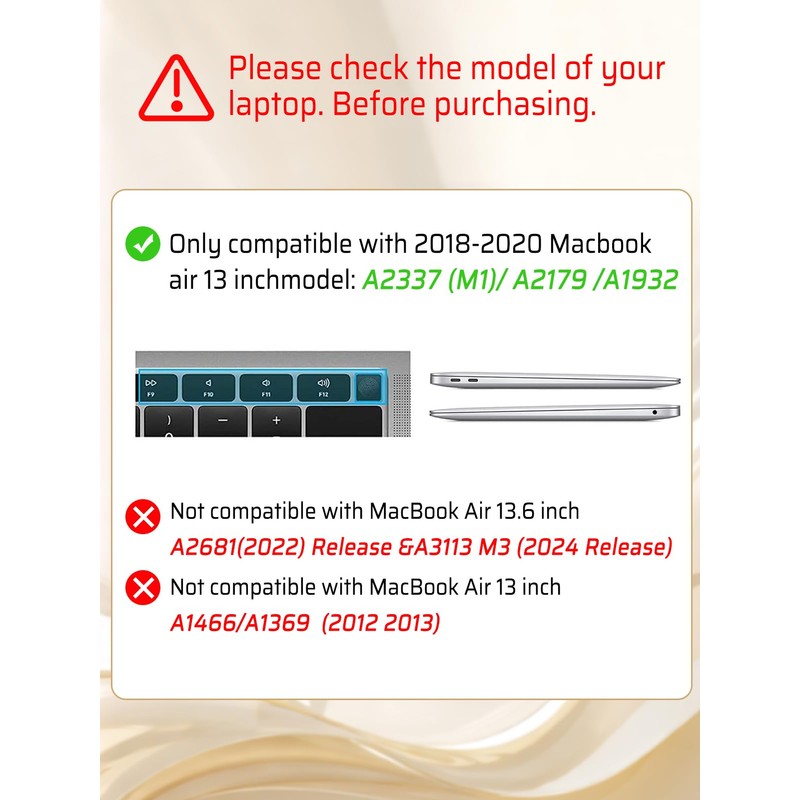 Seorsok Compatible with MacBook Air 13 Inch Case 2022 2021