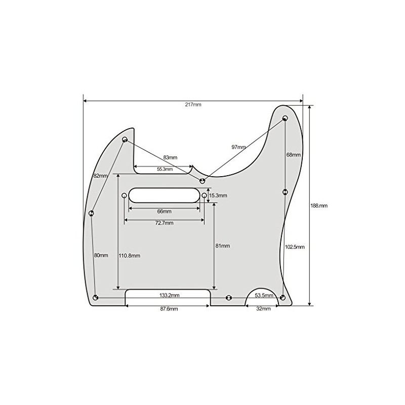Guitar Anatomy Telecaster Scratchplate Pickguard to fit Fender USA/MEX -