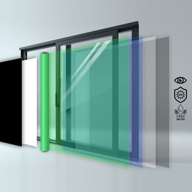 Window Insulation Film Sheet, Privacy Semi-Transparent, 1mx5m Static Cling