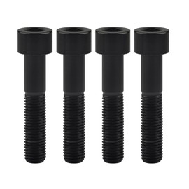 Wanyifa Titanium Cap Allen Socket Head Bolts M10 20 25 30 35 40 45 50 55 60mm Screw Pack of 4 (M10x50mm Pitch 1.25mm, Black)
