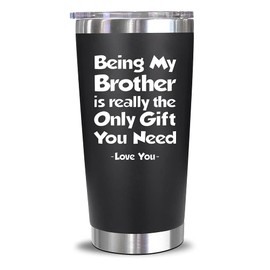NewEleven Gifts for Brother - Brother Gifts from Sister, Brother - Big Brother Gifts, Little Brother Gifts - Birthday Gifts for Brothers from Sisters, Brother, Siblings - 20 Oz Tumbler
