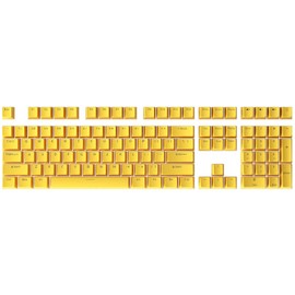 Catekro Keycaps 108 Set for Gaming Mechanical Keyboard,ABS OEM Profile Double Shot Keycap Set for Mechanical Keyboard (Yellow)