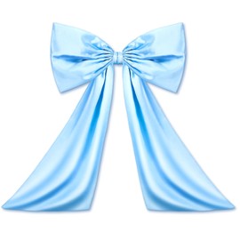 Wavwavw Bow Decor Large Bow for Room, Coquette Giant Ribbon Tie for Birthday Party Backdrop Wall Decor(Sky Blue,24 x 18 Inches)