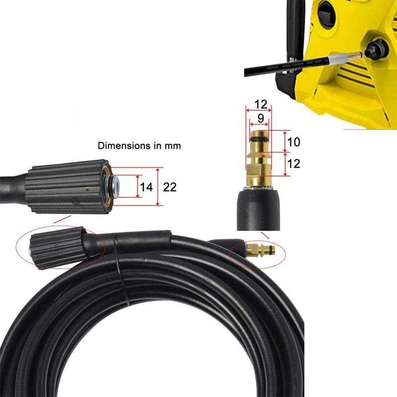 High Pressure Washer Adapter,Hose Adapter Quick Connect, Brass M22 Washer