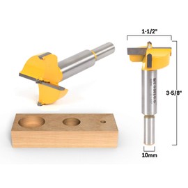 Yonico 43044C 1-1/2-Inch Diameter Carbide Forstner Drill Bit 10mm Shank