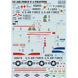 Print Scale 72-192 1/72 Scale Decal for Airplane - US Air Force F-4 Phantom War