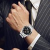 BSTcentelha Mens Faux Leather Quartz Analog Watch Belt Keychain Sunglasses