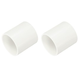 sourcing map 50mm PVC Pipe Coupling Adapter, 2 Pcs Pipe Fittings Slip Socket Connectors for DIY PVC Shelf Garden Support Structure Storage Shelf, White
