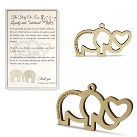 LAVVATO Sisterhood Gifts for Women 10Pcs - Best Friend Birthday Gifts for Women,Elephant Decor,Friendship Elephant with History Card,Ornament Pendant for Girl Hanging on Car Mirror or Bag