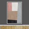 Ashbrook Framed Canvas Print Wall Art Brown, Pink and Black