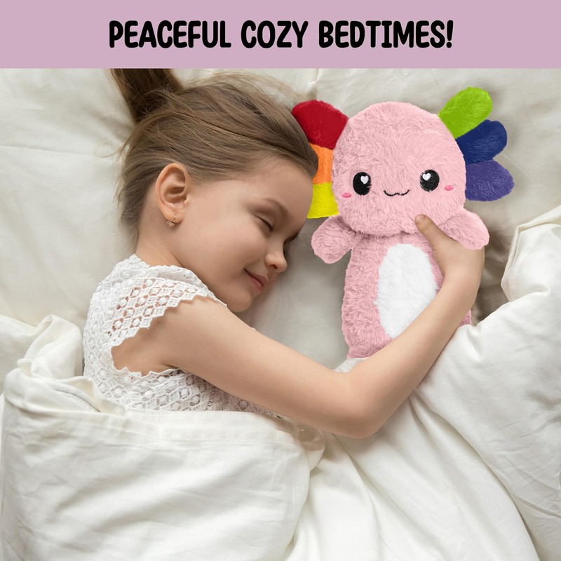 Rainbow Axolotl Microwavable 1.5 lbs Unscented Heating Pad for Women