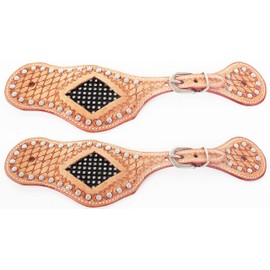 CHALLENGER Horse Western Riding Cowboy Boots Leather Spur Straps Tack 7497