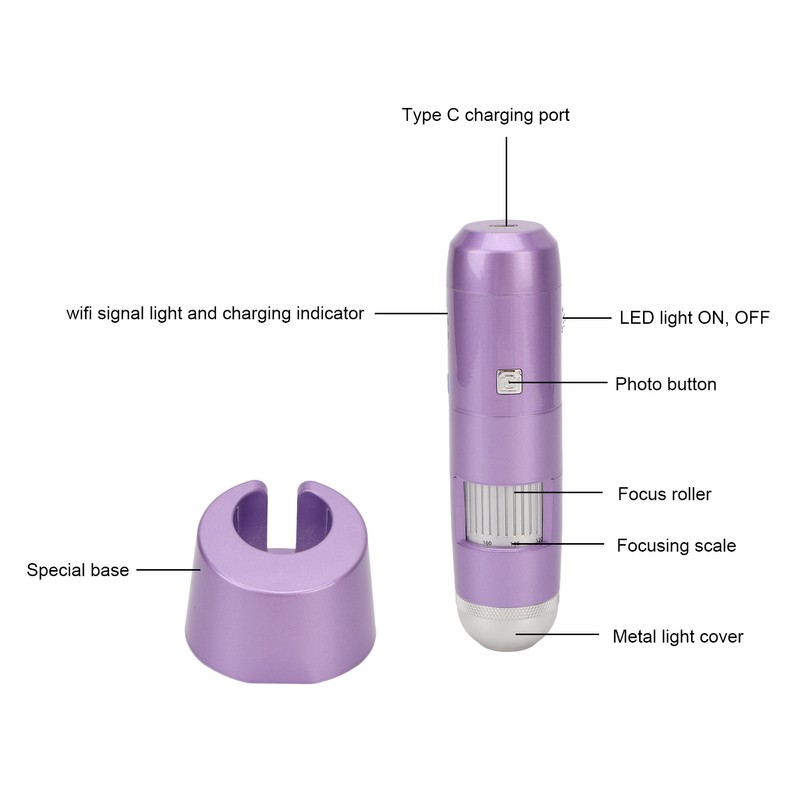 Scalp Analyzer Device WIFI Wireless 5 To 200X Portable LED