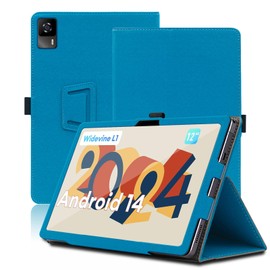 Case for Headwolf HPad6 12 inch, Headwolf HPad6 Tablet Case, Folding Stand Protective Cover with Pencil Holder and Wrist Strap, Full Protection. (Light Blue)