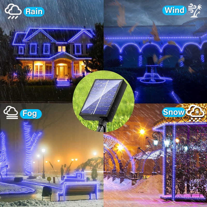 KerKoor Solar Rope Lights Outdoor Waterproof LED - 200 LED