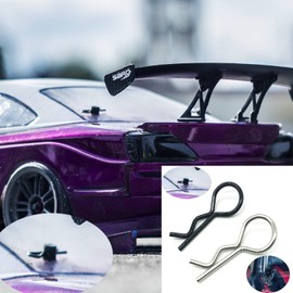 130PCS RC Car Body Clips R Pins Universal Silver and Black for All 1/10 Scale Traxxas Redcat HPI Axial HSP 1/8 1/10 1/12 RC Car Truck Buggy Shell Body Clips Pins RC Vehicles Replacement Parts