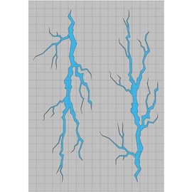 LTE2006P Real Lightning Vinyl Paint Mask/Stencil Kit for R/C, RC, Radio Controlled Vehicle Body