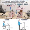 Armocity Height Adjustable Standing Desk with Power Outlets, 32" Manual