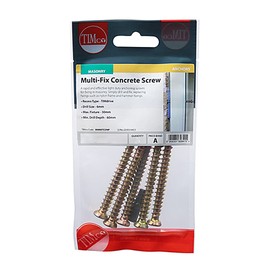 TIMCO Concrete Screws Flat Countersunk - Yellow - 7.5 x 70