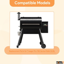 BQMAX Drip Pan & Drip Pan Liners for Traeger Pro 780 Pellet Smoker Grill, BAC780 Drip Tray for Traeger 780 Pro, BAC520 Drip Tray Liners for Traeger Pro 780 Accessories, for Traeger Replacement Parts