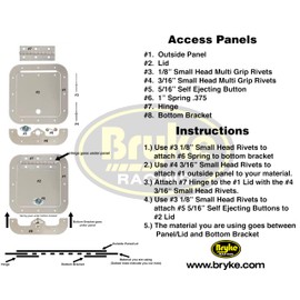 Aluminum Access Panel Door Sheet Metal Modified Late Model Dirt Circle Track