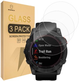 Mr.Shield Screen Protector compatible with Garmin fenix 7X/7X Solar/7X Sapphire Solar [Tempered Glass] [3-PACK] [Japan Glass with 9H Hardness]