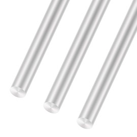 LAVMHAB 6063 Aluminium Round Rod 12 mm x 200 mm, Solid Round Shafts Aluminium Rods Round Rod for DIY Craft Models (Pack of 3)
