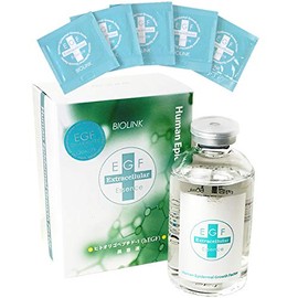 Biolink EGF Extra Essence, 2.0 fl oz (60 ml) + 5 Packets Set (EGF High Formulated Beauty Serum, Refreshing Type), Japan EGF Association Certified Cosmetics