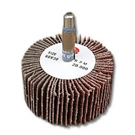 Toolzone Sanding/Sander Flap Wheels for Drills - 60mm Diameter - 30mm Width - 40 Grit