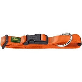 Hunter 42592 Vario Plus Dog Collar, Strain Relief, Robust, Supple, Click Closure, M-L/2.0, Orange