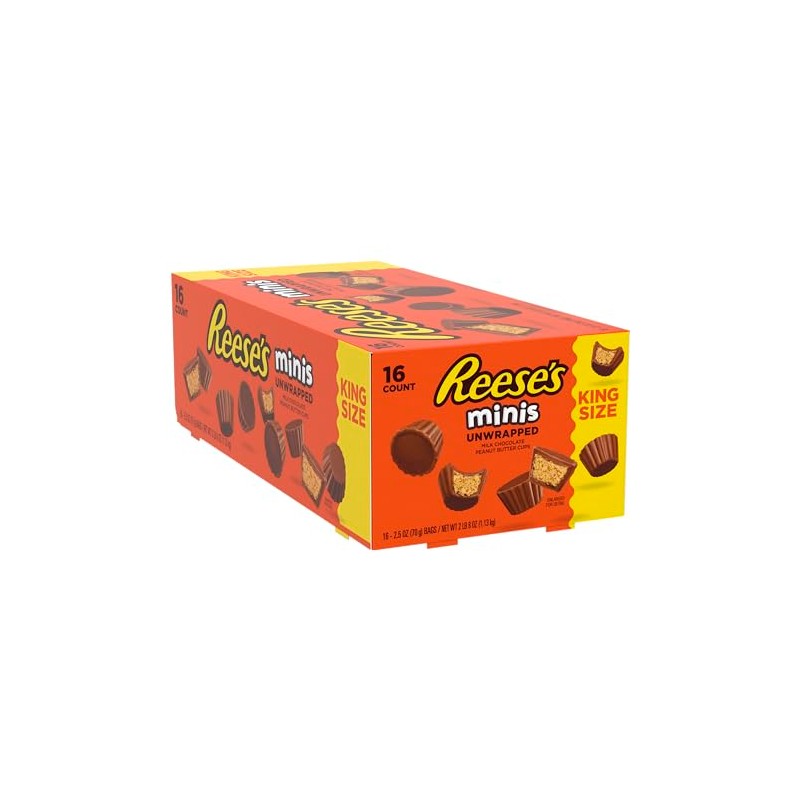 REESE'S Chocolate Peanut Butter Candy, Minis, King Size (Pack of