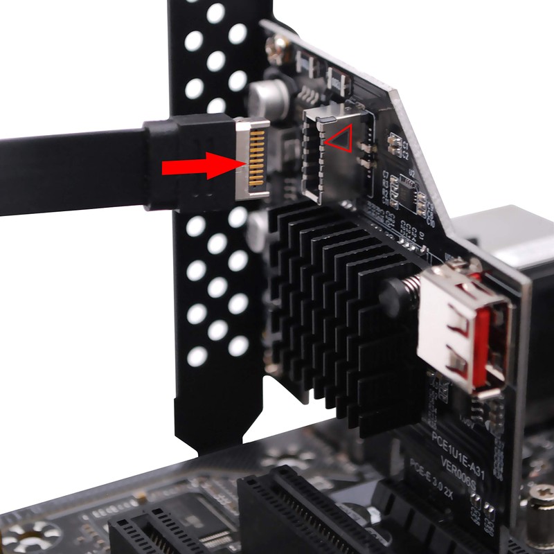 EZDIY-FAB USB3.1 Gen 2 Front Plate Connector 20-Pin Expansion Card