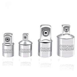 Dianrui 4 PCS Socket Adapter Set, 3/8 to 1/2 Socket Adapter, 3/8 to 1/4 Square Ratchet Reducer Sets for Automotive and Construction