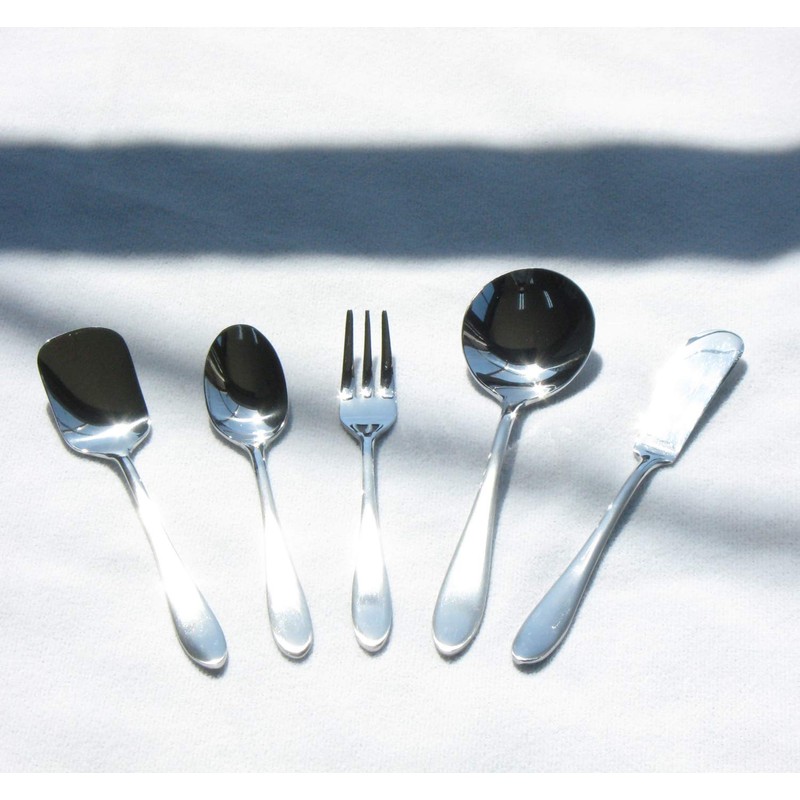 Nagao Tsubamesanjo Morning Cutlery Set, 5 Pieces, 18-0 Stainless Steel,