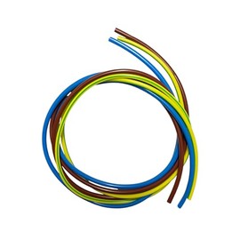 Mixed 4mm PVC Wire Sleeving - Brown, Blue, Green/Yellow (1 Metre Each) - Electrical Sleeving