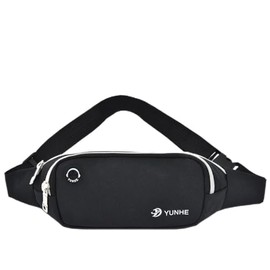 YUNHE Unisex Bumbag Waist Fanny Pack Running Belt Zipper Pockets Adjustable Belt for Outdoors Workout Hiking Waist Packs (B1905#-3)