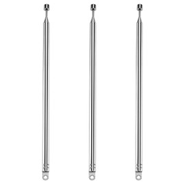 VooGenzek 3 PCS 100cm 7 Section Replacement Telescopic Aerial Antenna, DAB FM Antenna Replacement, Portable Radio Antenna, for DAB AM/FM Stereo Reception