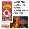 Perfect Burger Bags,Perfect Uniform Size Patties,Makes & Stores Individual Burgers,