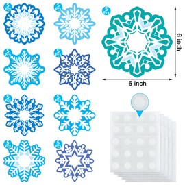 45 Pcs Snowflake Cutouts Christmas Winter Cutouts Name Tags for Winter Bulletin Board Tree Displays Classroom Party Decoration Winter Game Paper Cutouts for DIY Kids Projects Crafts