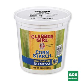Clabber Girl Corn Starch, 3 Pounds, 48 Fl Oz (Pack of 1)