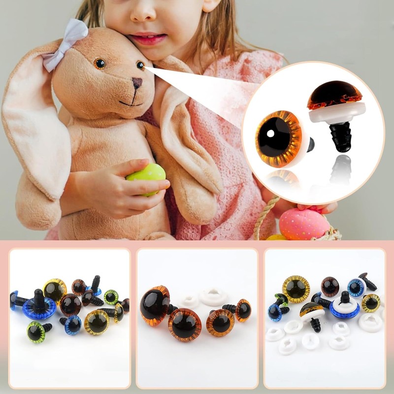 25 Pcs Safety Eyes for Toy Making,15mm Safety Eyes for