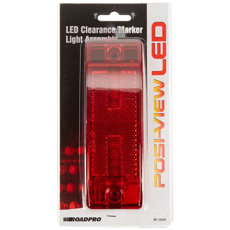 RoadPro RP-1284R Red 6" x 2" LED Light with Replaceable