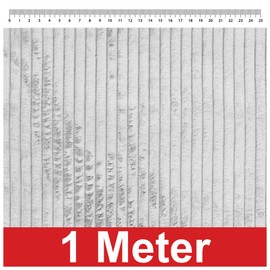 DreamRoots Cord Fabric Sold by the Metre Weight 380 g/m2 - Upholstery Fabric Cord Sold by the Metre 140 cm Wide - Furniture Fabric Sold by the Metre - Storm Grey 1 m