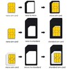 FLLAGG20 1 x SIM Card Adapter Set, SIM Adapter, Black,