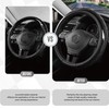 Road Comforts Leather Steering Wheel Cover – Black & Black,