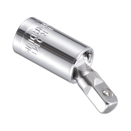 CoCud Universal Joint Socket, 1/4" Drive 45mm Length, CR-V Ball Spring Design Omnipotent Steering Swivel Socket Adapter - (Applications: for Automotive Repairs, Machinery Maintenance)