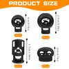 32-Piece Heavy Duty Spring-Loaded Cord Locks with Single/Double Holes for