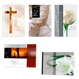 Sympathy Cards Condolence Cards with Beautiful Gold / Silver Embossing in Set of 20 with Envelope